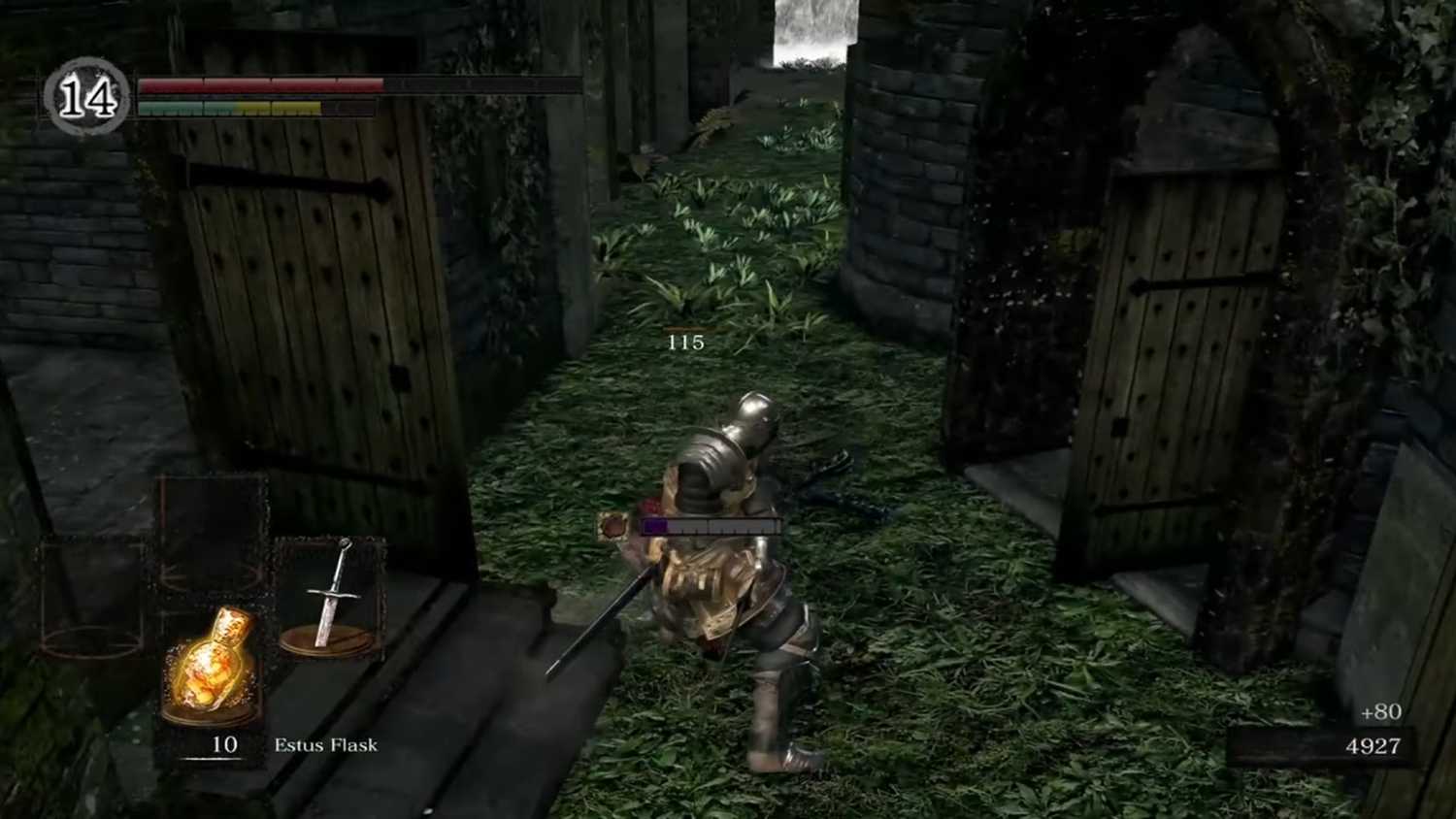 A screenshot of gameplay of Dark Souls
