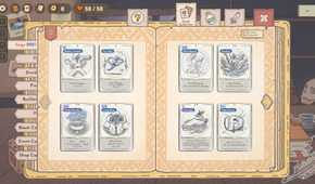 Diceomancer book showing collection of cards