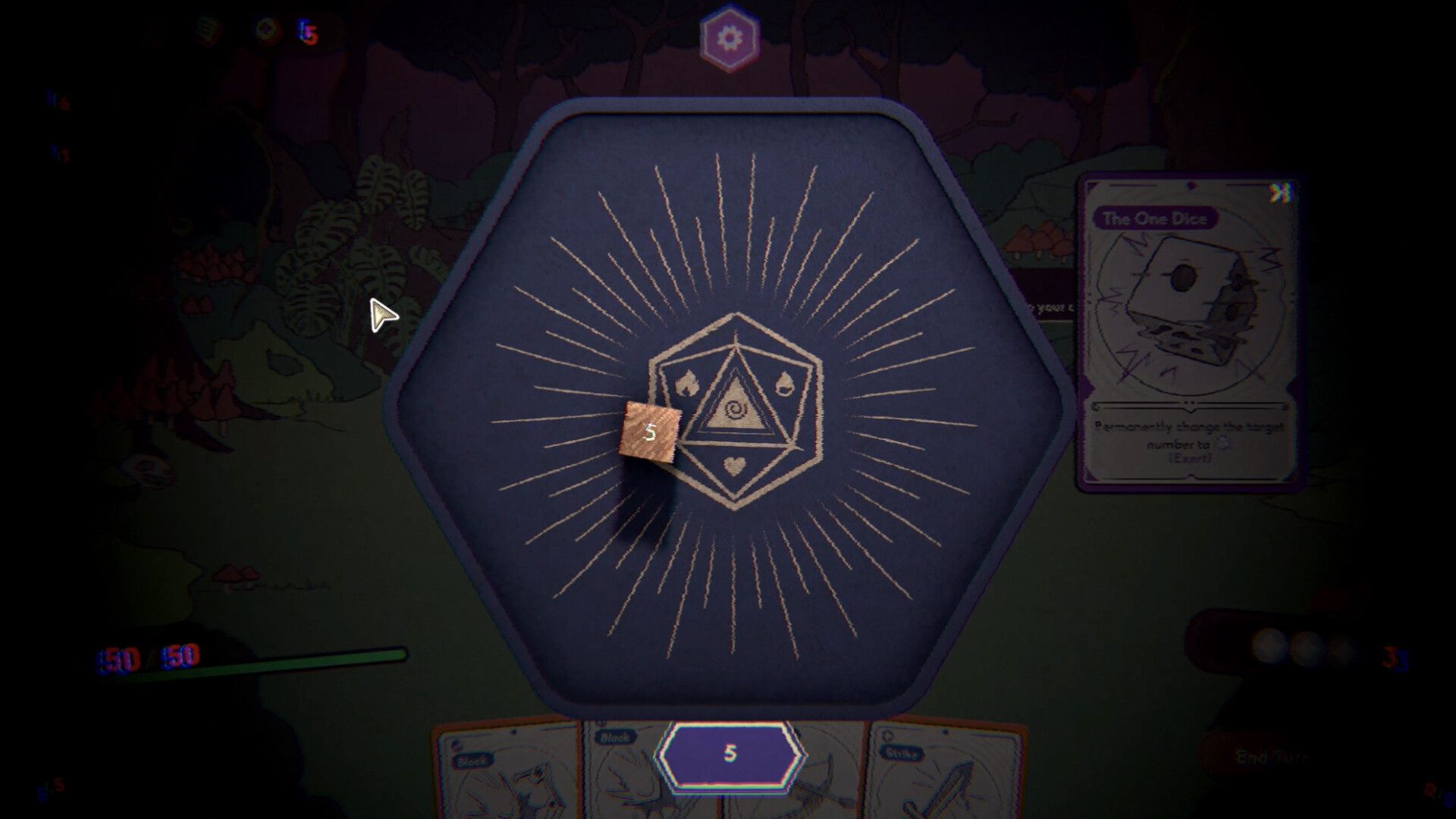 Diceomancer the one die being rolled