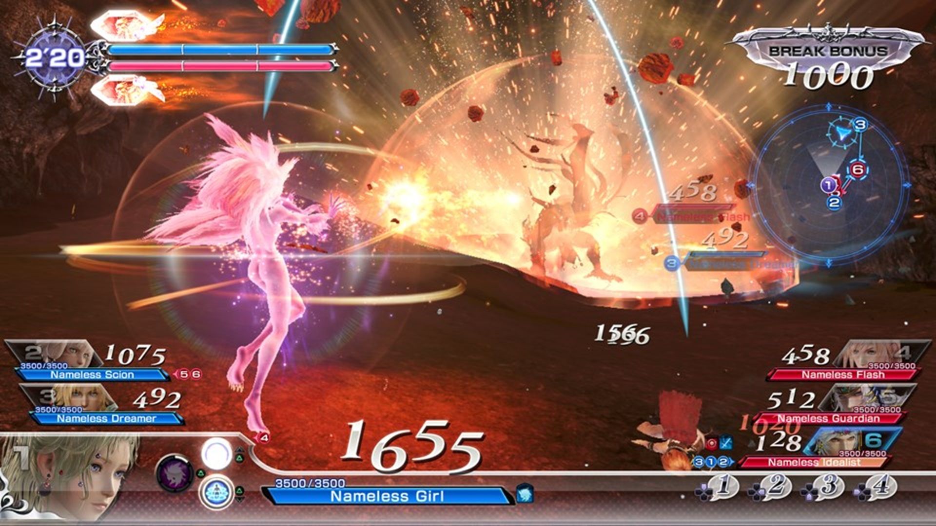 A screenshot of gameplay from Dissidia Final Fantasy NT