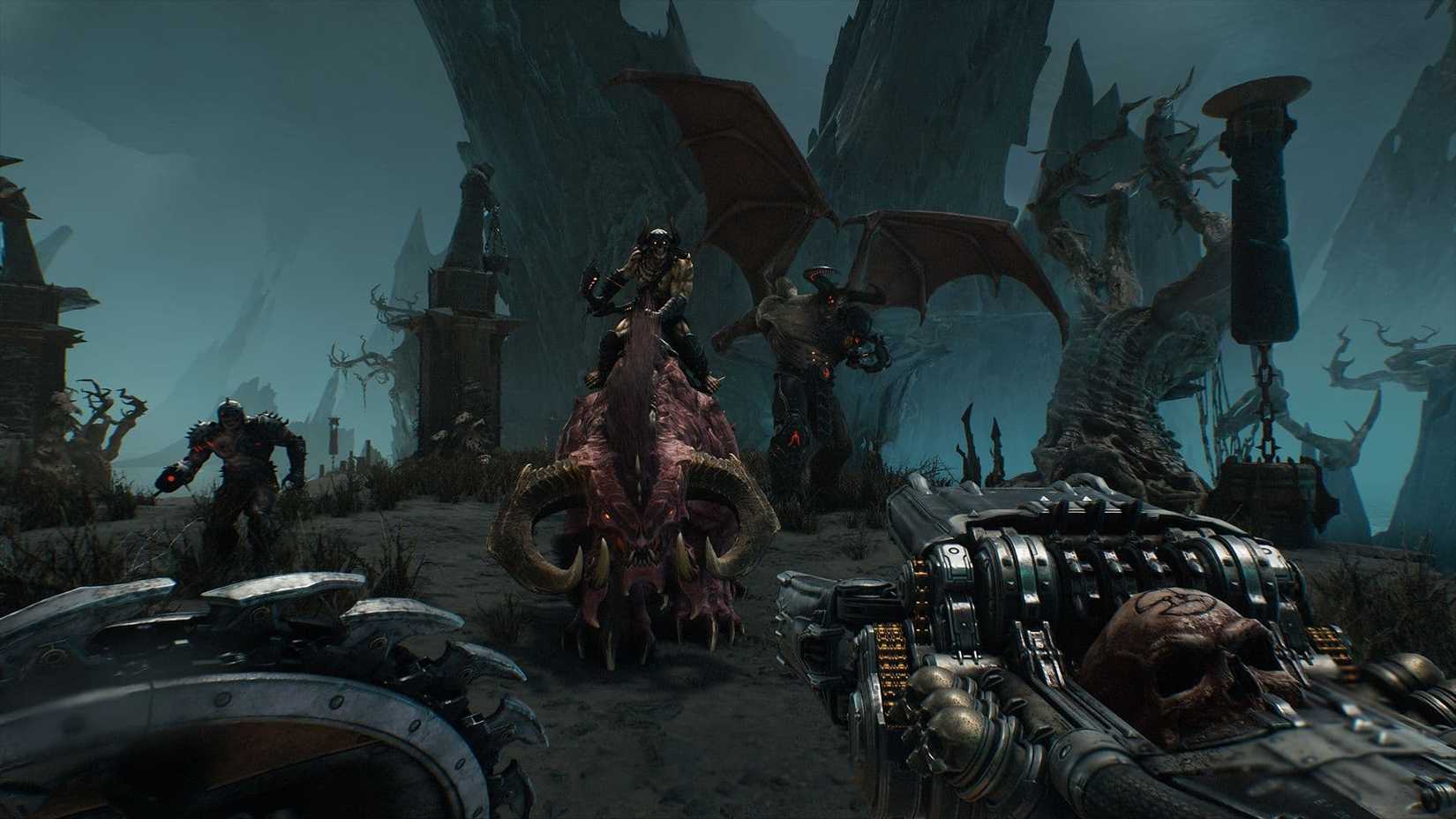 A group of enemies from Doom: The Dark Ages.