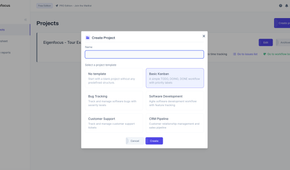 Eigenfocus - create project