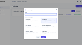 Eigenfocus - create project