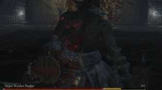 Elden RIng Grave Warden Duelist player backstabbing boss
