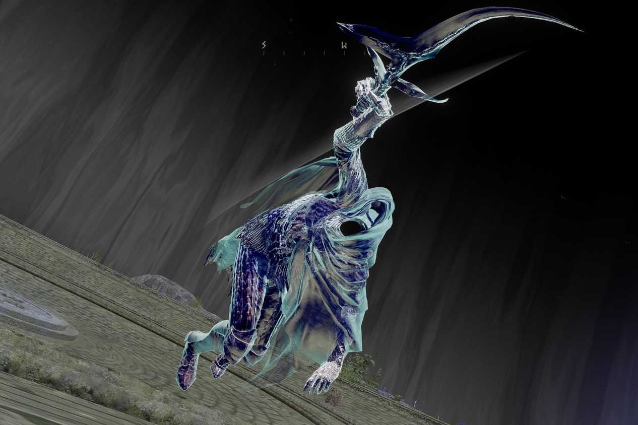 Elden Ring Black Knife Assassin Alecto leaping
