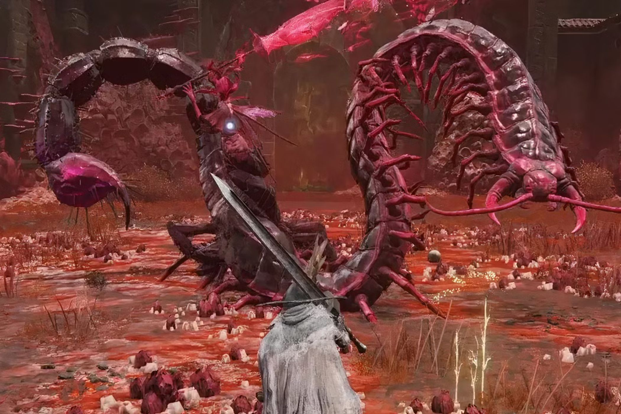 Elden Ring ROmina Saint of the Bud holding weapon up for attack