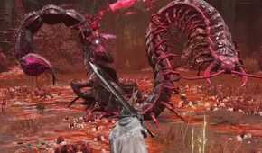 Elden Ring ROmina Saint of the Bud holding weapon up for attack