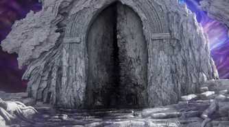 A decaing door in Elden Ring Nightreign.