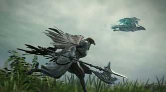 Elden Ring Nightreign Guardian running alongside bird.