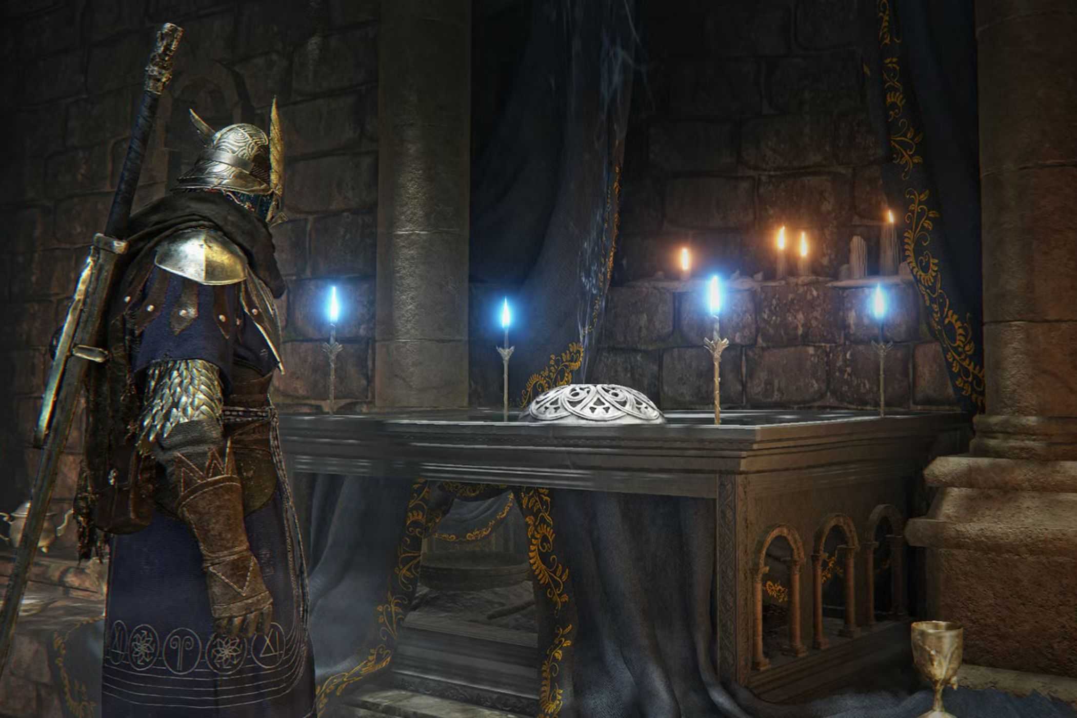 Elden Ring Nightreign Wylder looking at Relic Table.