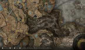 Screenshot of Elden Ring video game map over the Abyssal Woods section