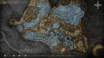 Screenshot of Elden Ring video game map over the Deeproot Depths section