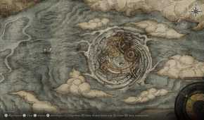 Screenshot of Elden Ring video game map over the Crumbling Farum Azula section