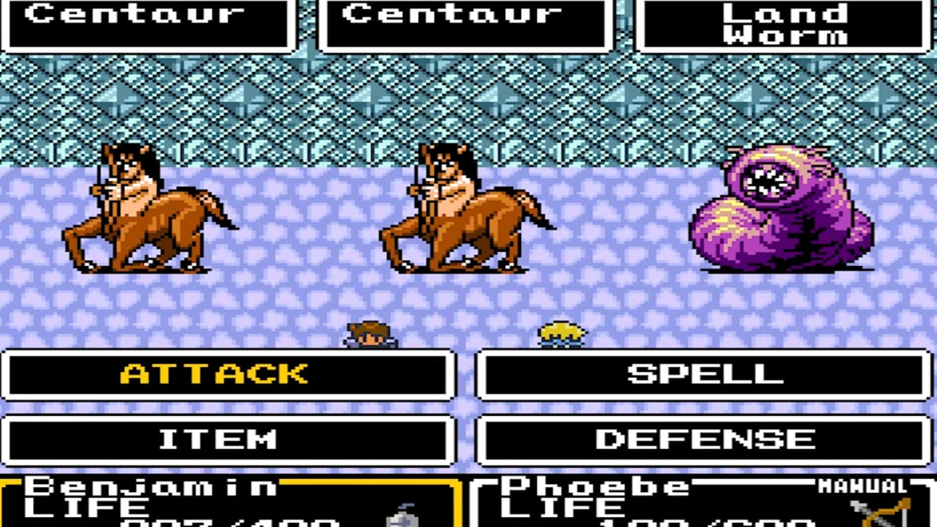A screenshot of gameplay from Final Fantasy Mystic Quest