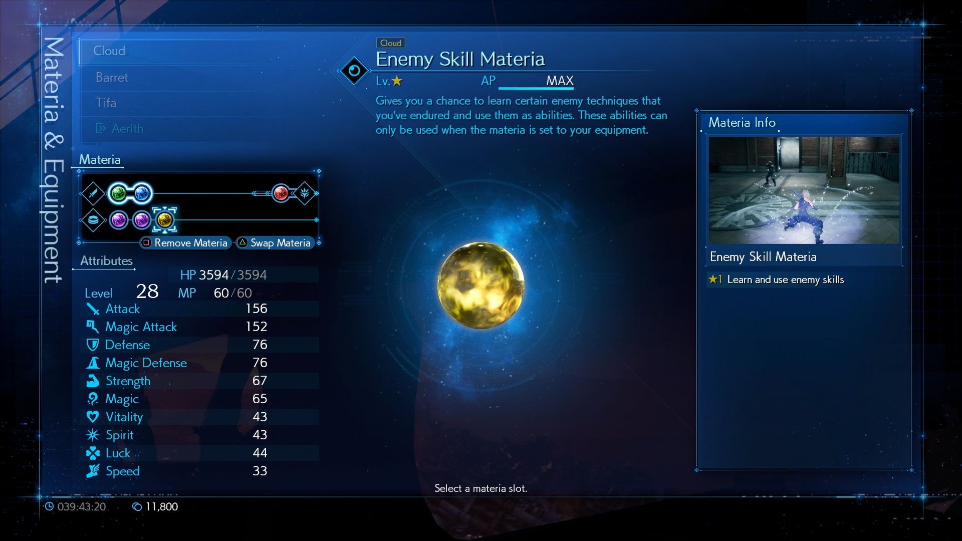 A screenshot of gameplay from Final Fantasy VII Remake
