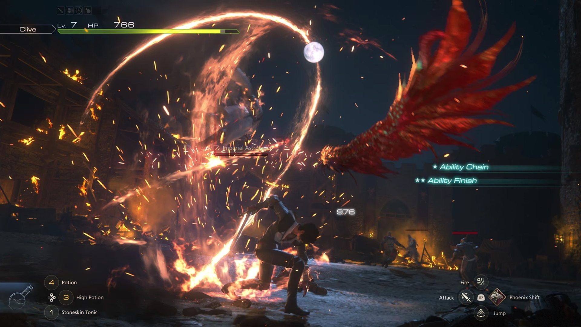 A screenshot of gameplay from Final Fantasy XVI