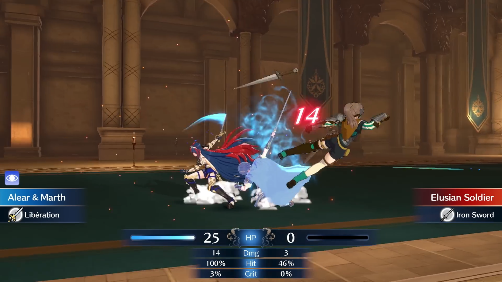 Official trailer image of combat from Fire Emblem Engage