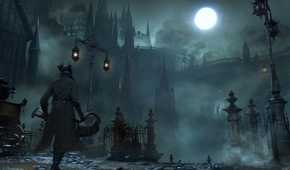 Bloodborne Hunter walking city streets