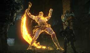 Demons SOuls Unknown hero boss slashing sword