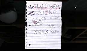 An image from the game Gone Home, showing a crumpled up note.