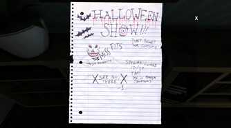 An image from the game Gone Home, showing a crumpled up note.