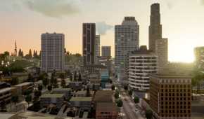 A screenshot from the game "GTA San Andreas: Definitive Edition", showing the in-game city.