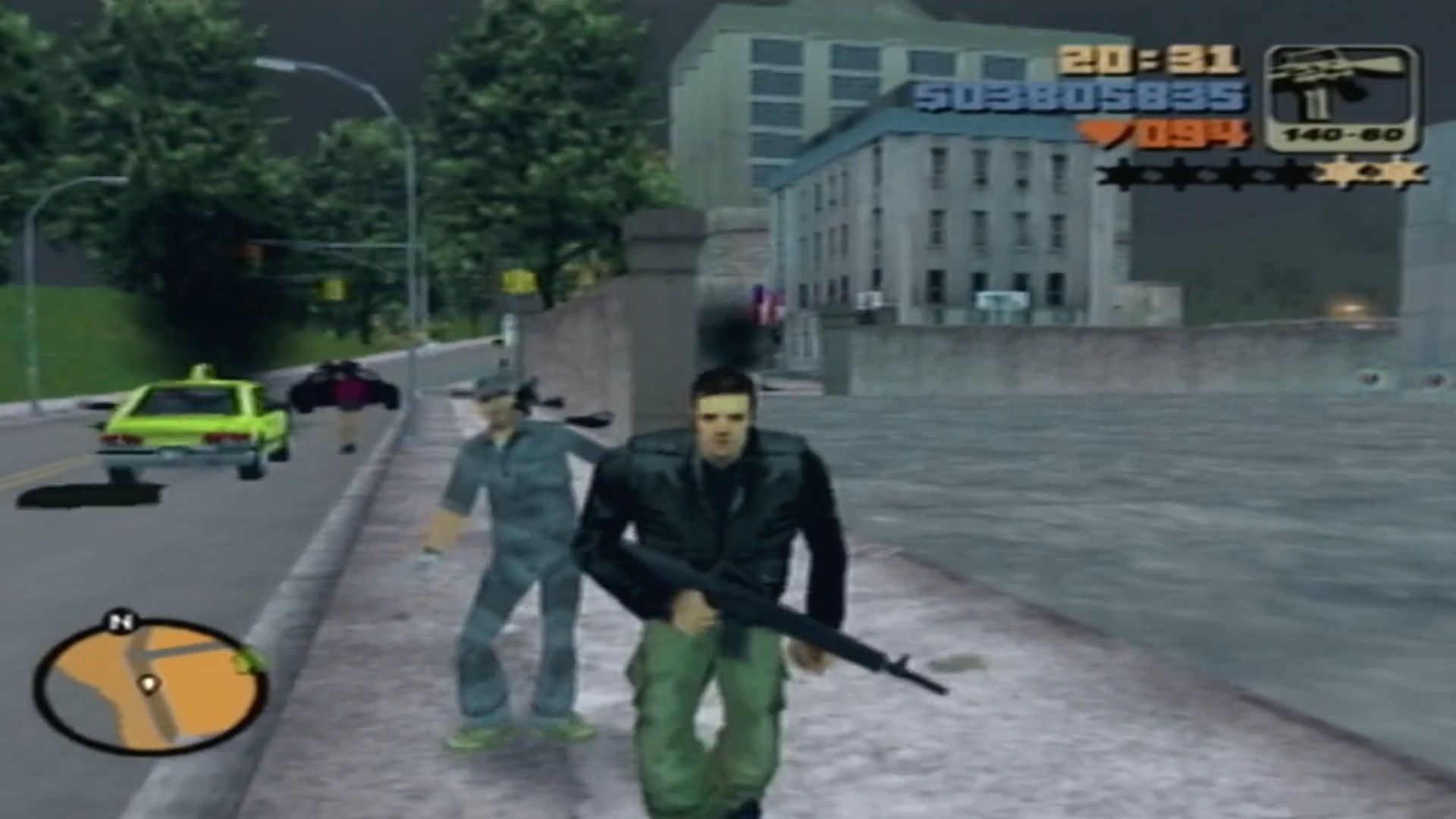 A screenshot of gameplay of Grand Theft Auto III