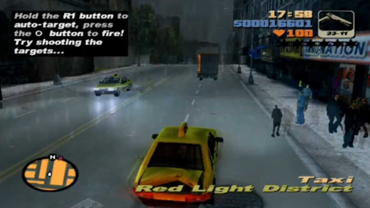 A screenshot of gameplay of Grand Theft Auto III