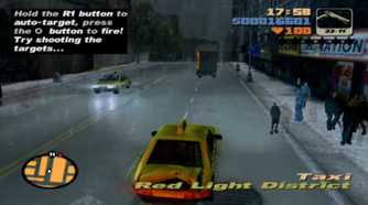 A screenshot of gameplay of Grand Theft Auto III