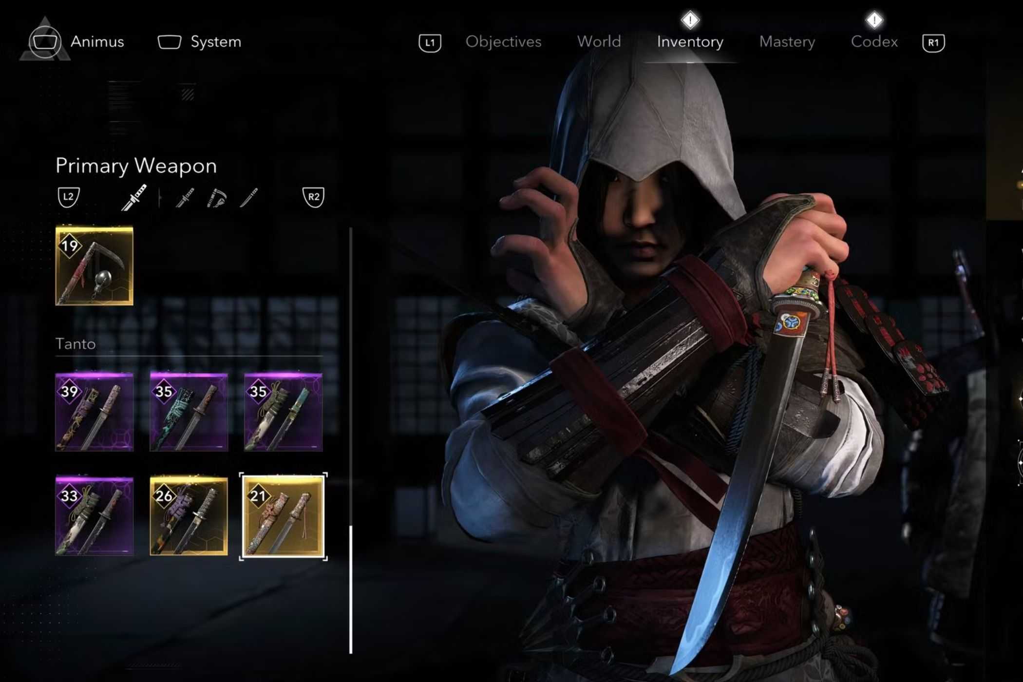 Assassin's Creed Shadows Naoe weapons
