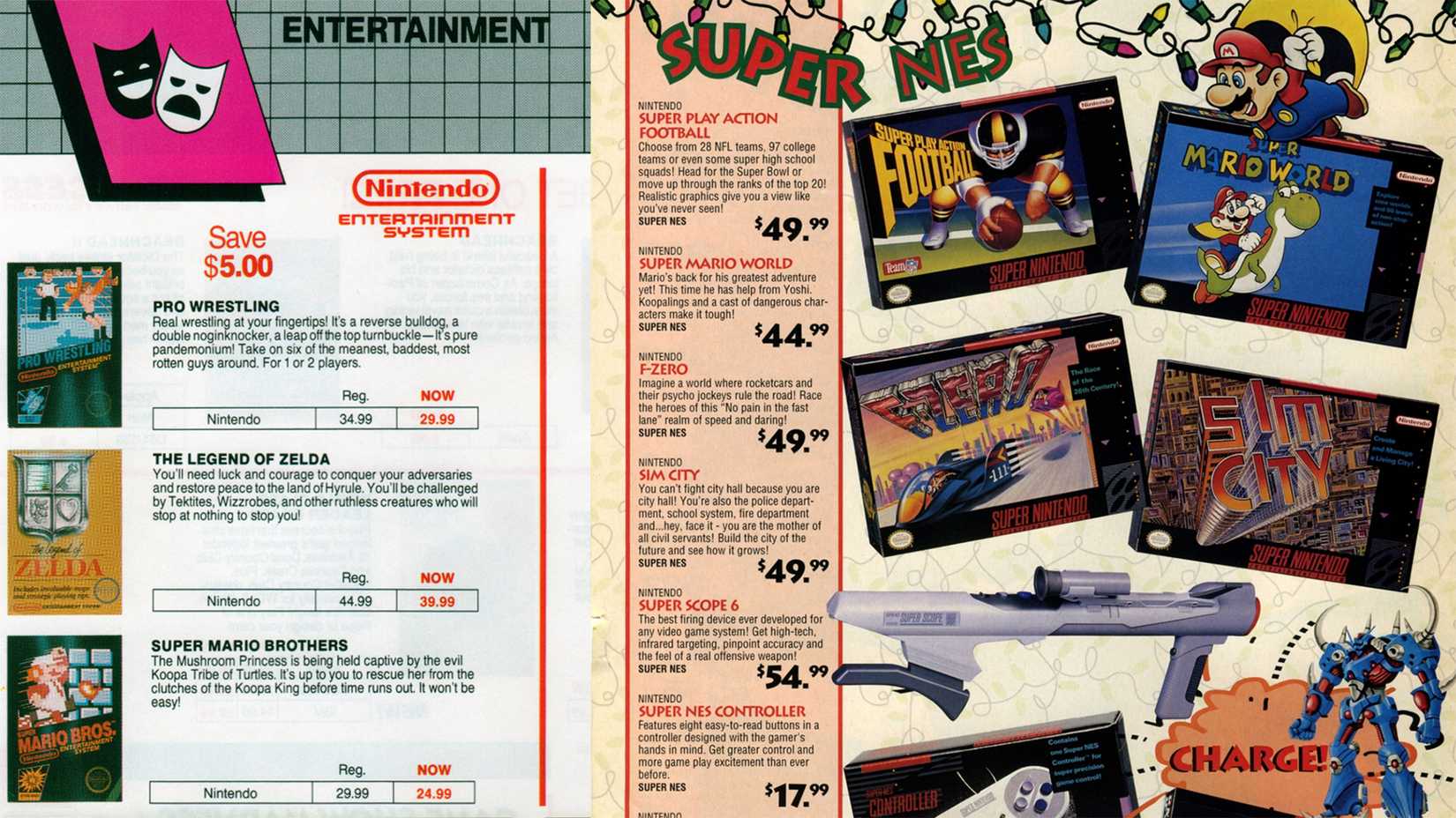 Hugues johnson scan of SNES and NES prices and games