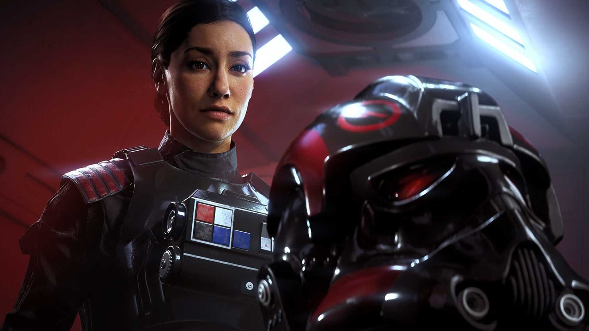 A screenshot of Iden Versio in EA's Star Wars Battlefront 2.