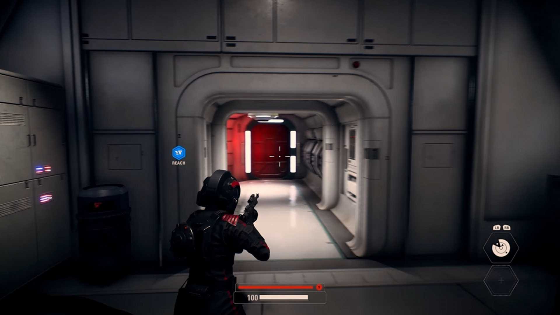 A screenshot of Iden Versio in EA's Star Wars Battlefront 2.
