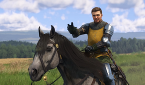 kc_II pointing on a horse