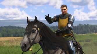 kc_II pointing on a horse