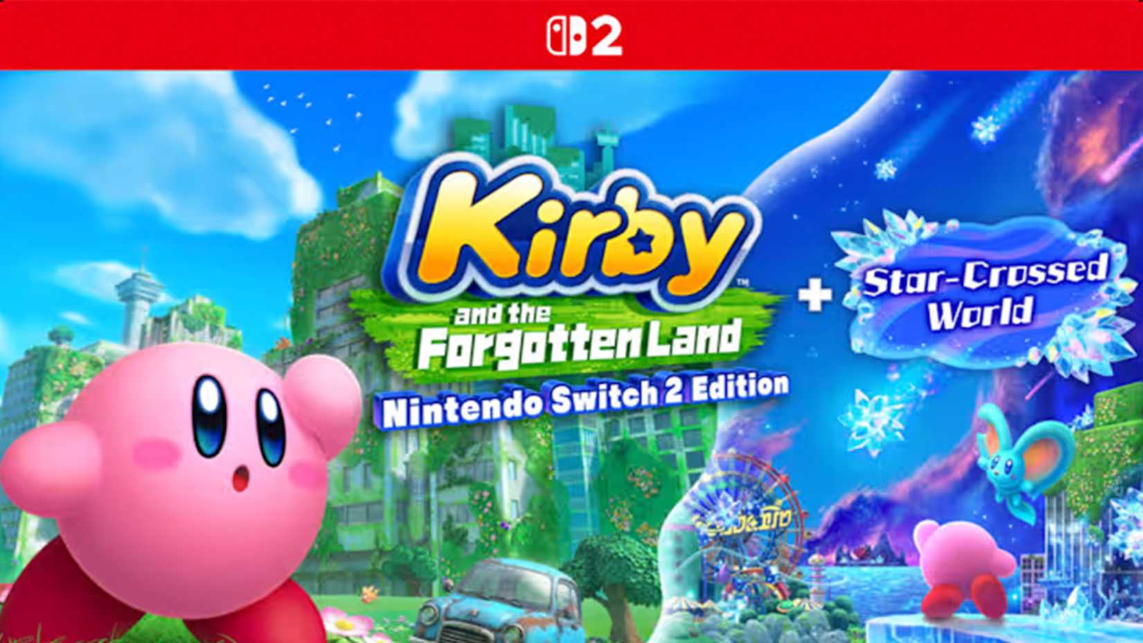 The cover art for Kirby Forgotten Land Switch 2 Edition.