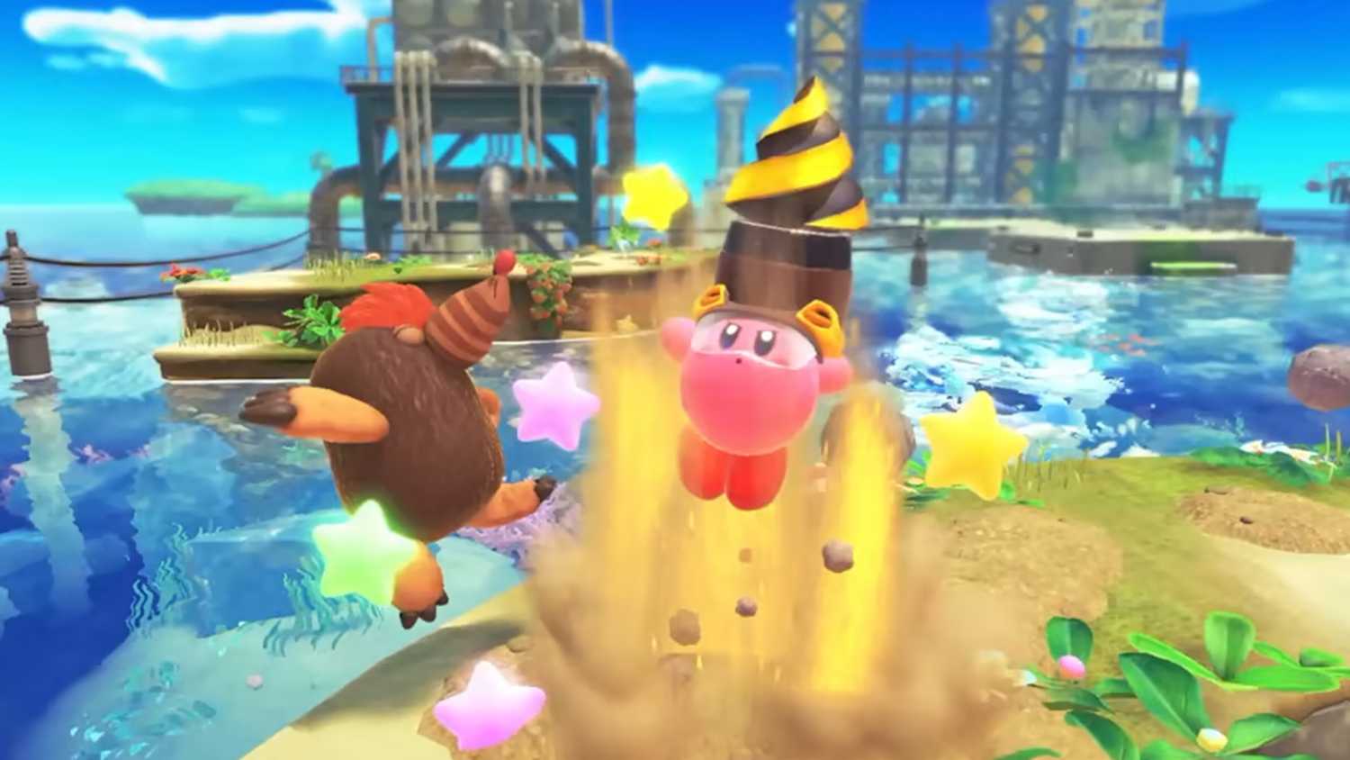A picture of Kirby and the Forgotten Land on the Nintendo Switch 1.