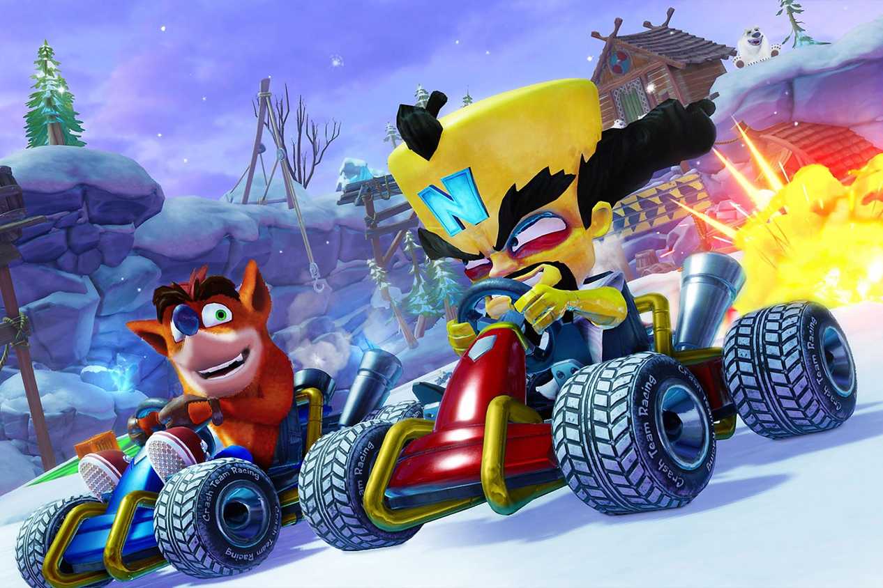 Crash Team Racing crashing against Nitro
