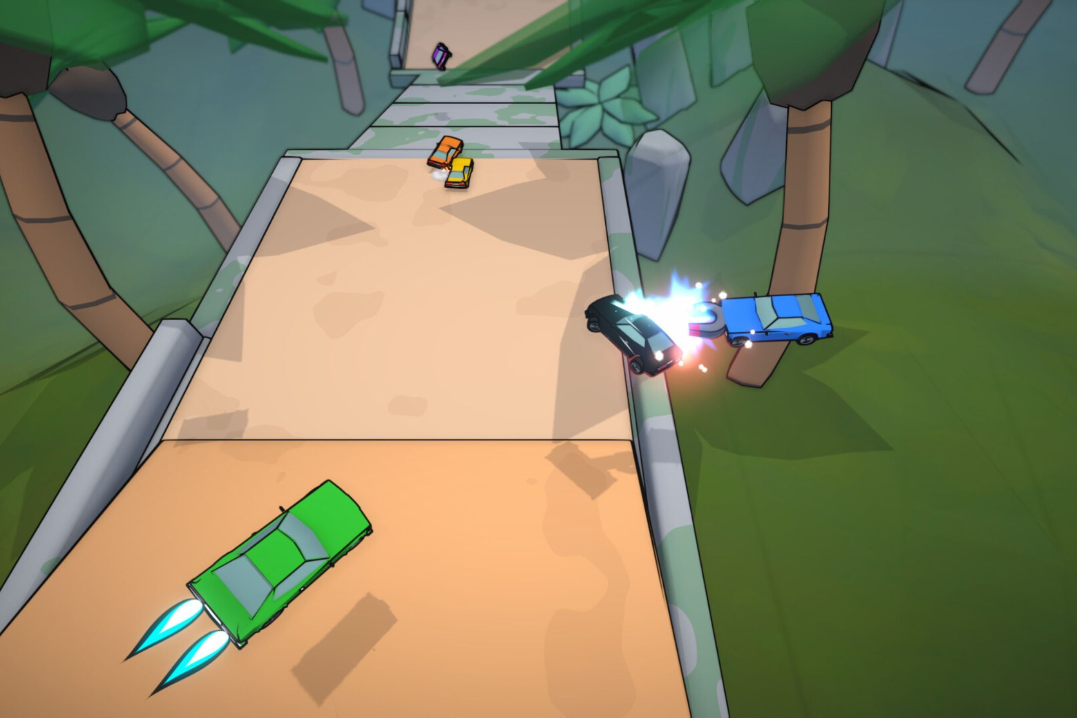 Flex Riders cars flying and using magnets