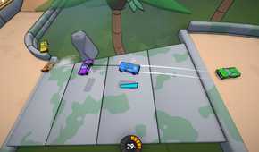 Flex Riders cars jumping over bridge