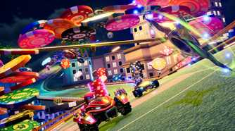Sonic Racing Crossworlds knuckles and tails driving around casino chips