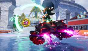 Sonic Racing Crossworlds shadow driving on water