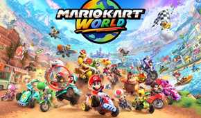 Mario Kart World logo Para Biddy circled