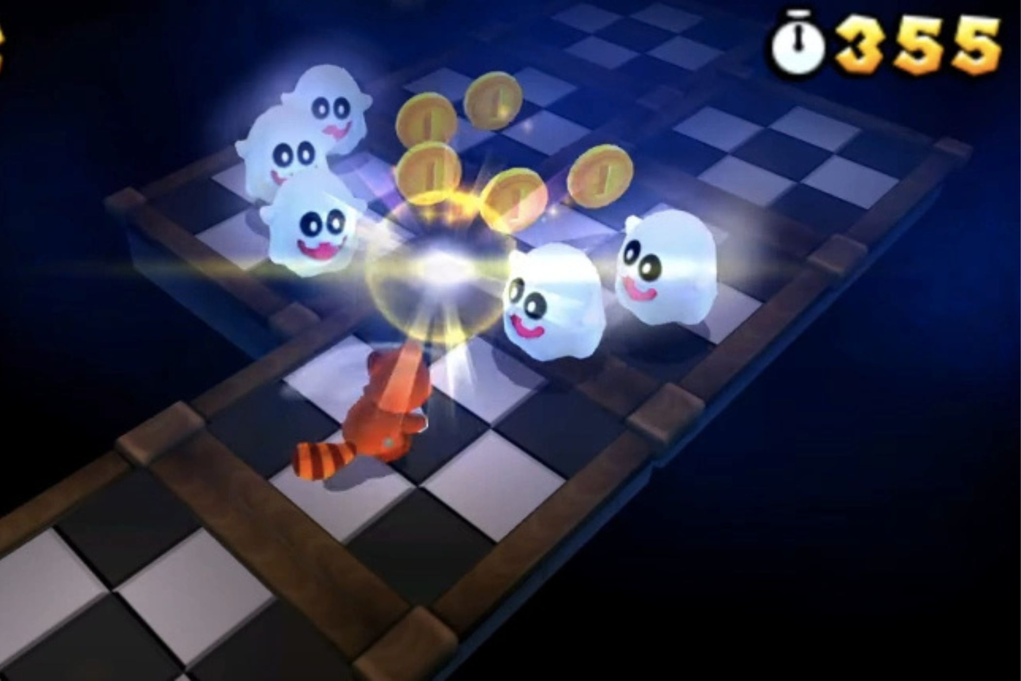 Mario 3D World Peepa attacking