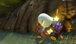 Mario Kart World Peepa jumping on track