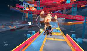 Mario Kart World DK jumping on DK Spaceport