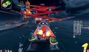 Mario Kart World Mario starting DK Spaceport track