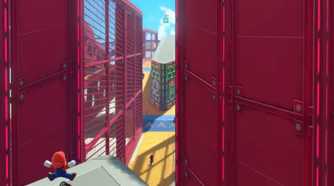 Mario Kart World Mario Mario jumping near walls