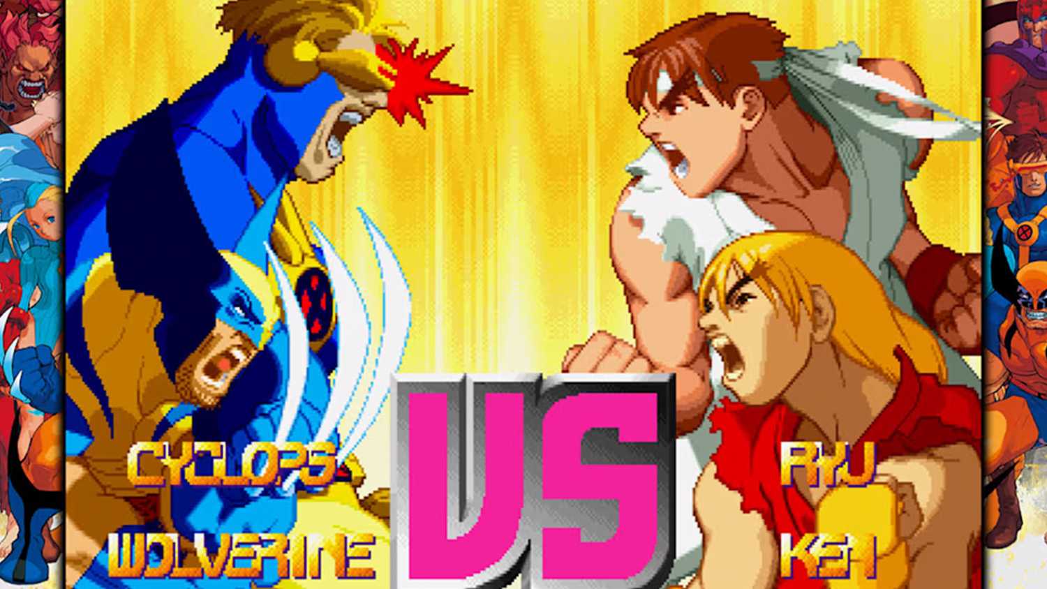 Marvel-Vs-Capcom-Ryu-Ken-Wolverine-Cyclops