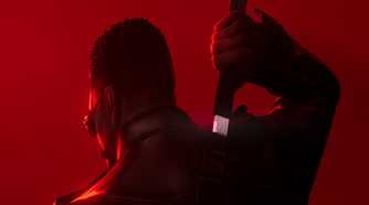 A look at the back of Blade, pulling out his sword.